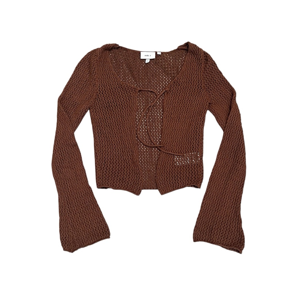 Milk it brown knit cardigan